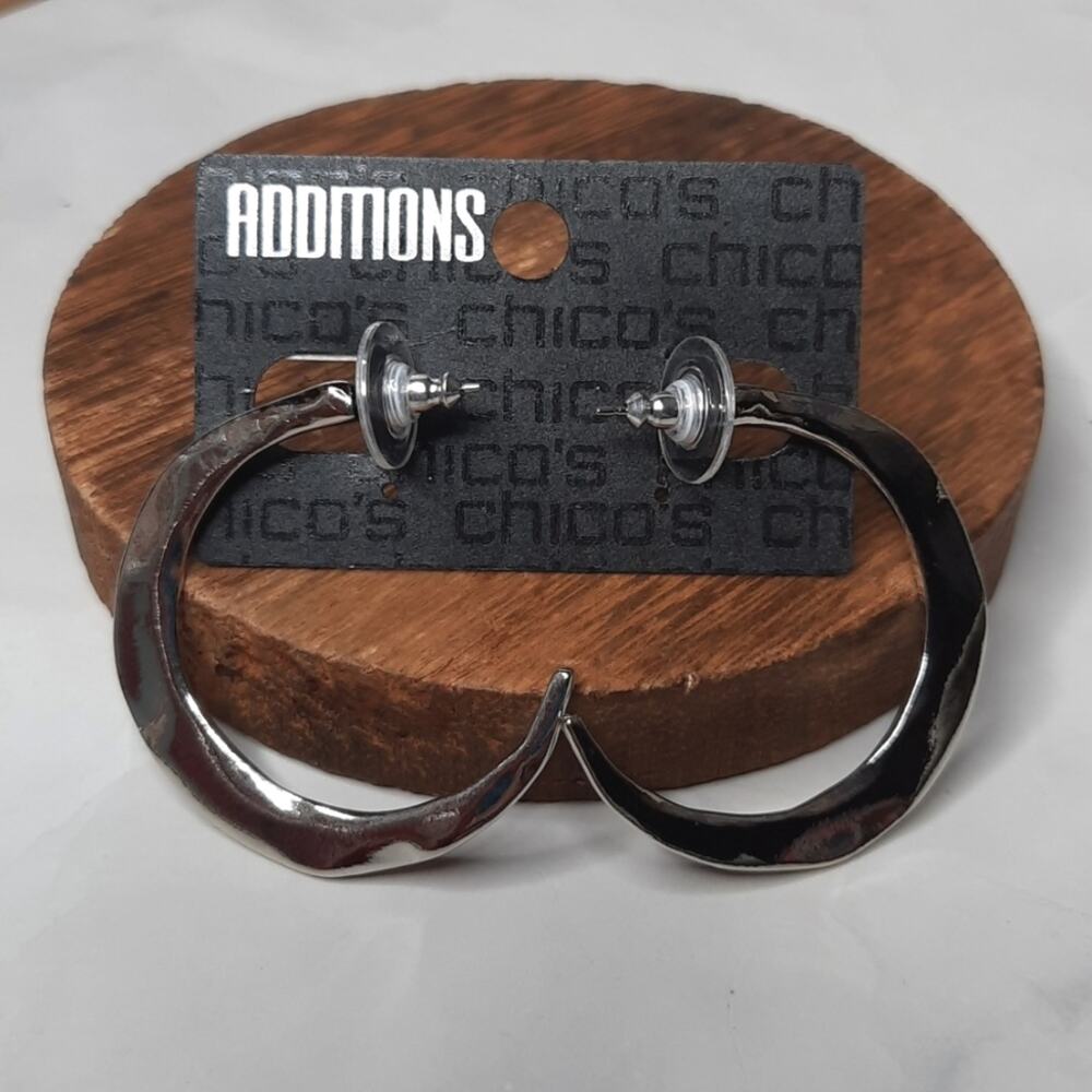 Additions by Chico's Silver Tone Hoop Earrings